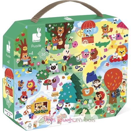Puzzle The Four Seasons 36 pcs J02390 Janod 1