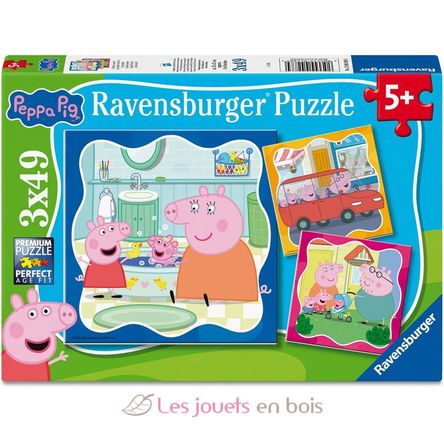 Puzzle Peppa Pig Family Firsts 3x49 pcs RAV12004288 Ravensburger 1