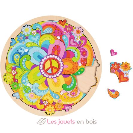 Puzzle Mandala Flowers GK57303 Goki 2