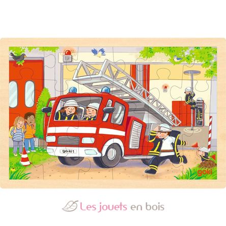Reversible puzzle helicopter and fire engine GK57301 Goki 2