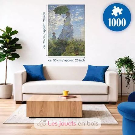 Puzzle Woman with a parasol Claude Monet 1000 pieces RAV12002026 Ravensburger 4