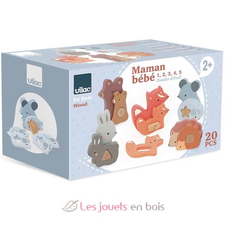 Wooden animals stacking toy V7125 Vilac 12
