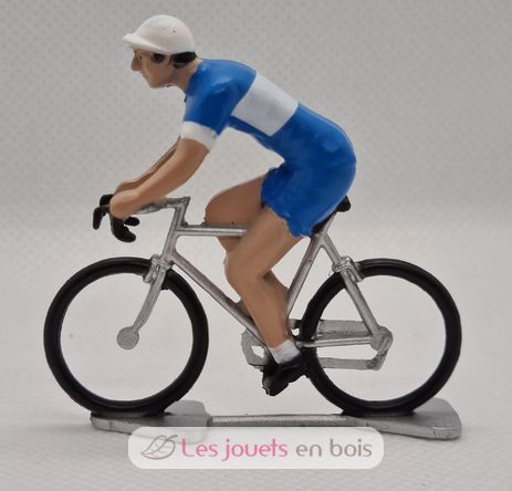 Cyclist figure R blue and white jersey FR-R11 Fonderie Roger 3