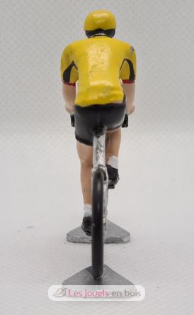 Cyclist figure R Yellow jersey with black edging FR-R12 Fonderie Roger 2