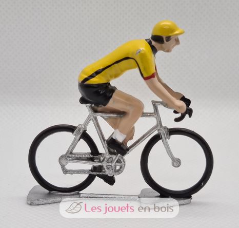 Cyclist figure R Yellow jersey with black edging FR-R12 Fonderie Roger 1
