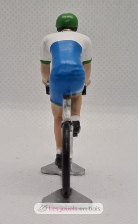 Cyclist figure R Blue green and white jersey FR-R17 Fonderie Roger 2