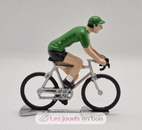 Cyclist figure R Green jersey best sprinter FR-R6 Fonderie Roger 1