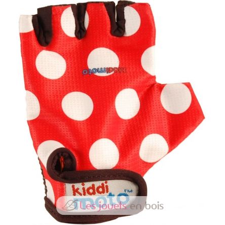 Gloves Red Dotty MEDIUM GLV012M Kiddimoto 1