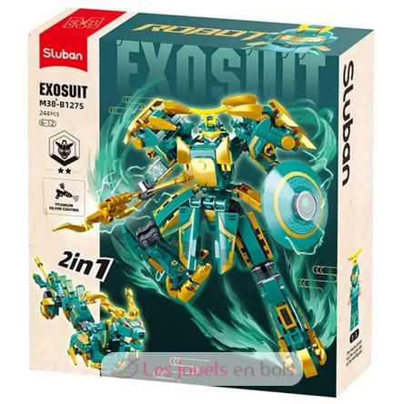 Robot PR Mecha 2in1 green yellow SL-M38-B1275 Sluban 1