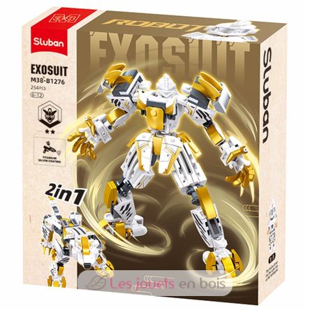 Robot PR Mecha 2in1 white yellow SL-M38-B1276 Sluban 1