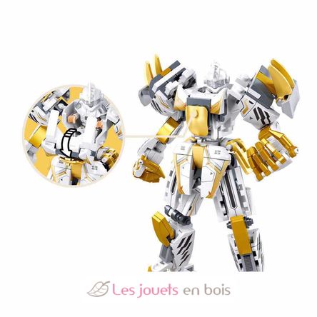 Robot PR Mecha 2in1 white yellow SL-M38-B1276 Sluban 4