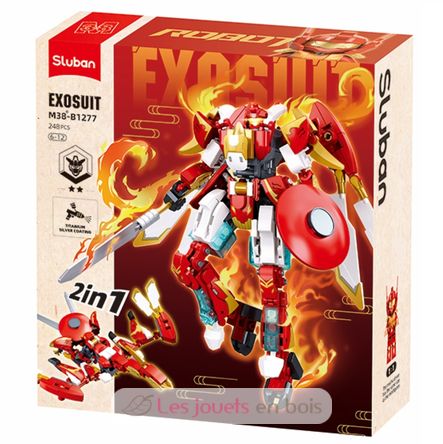 Robot PR Mecha 2in1 red white SL-M38-B1277 Sluban 1