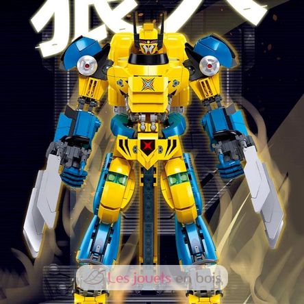 Robot Super PR Mecha yellow blue SL-M38-B1298 Sluban 9