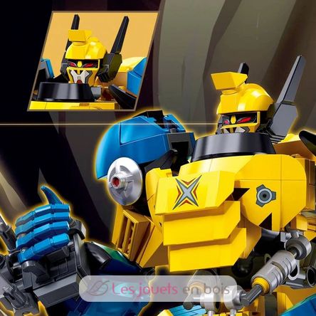 Robot Super PR Mecha yellow blue SL-M38-B1298 Sluban 7