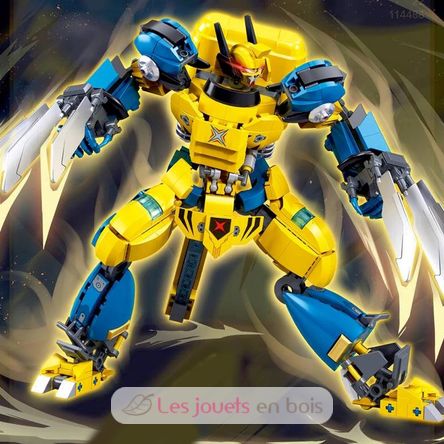 Robot Super PR Mecha yellow blue SL-M38-B1298 Sluban 8