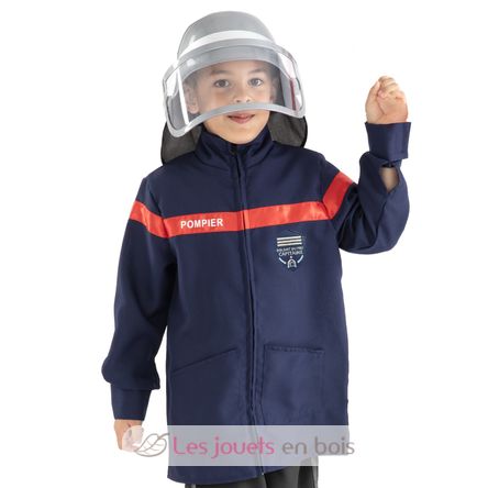 Firefighter top and helmet 5-8 years R159972 Rubies 1