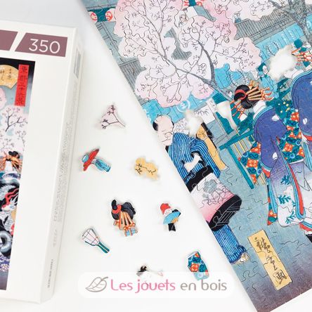 Naka Street in Yoshiwara by Hiroshige A1331-350 Puzzle Michele Wilson 3