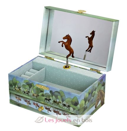 Musical jewelry box Horses Normandy TR-S60620 Trousselier 2