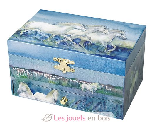 Musical jewelry box Horses Camargue TR-S60621 Trousselier 1