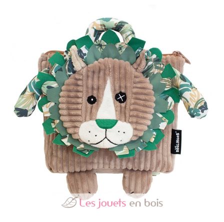 Jélékros the lion velvet backpack DE35019 Les Déglingos 3