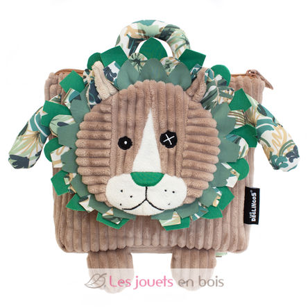 Jélékros the lion velvet backpack DE35019 Les Déglingos 1