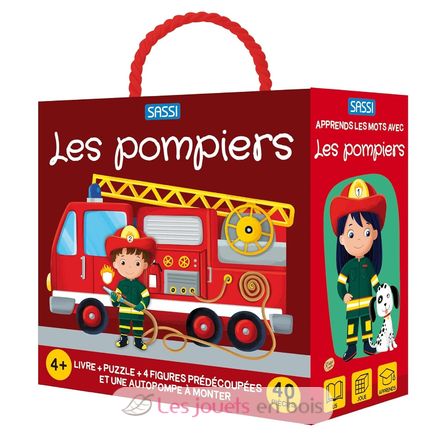Book and Puzzle Firefighters SJ-304321 Sassi Junior 1