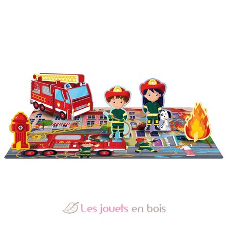 Book and Puzzle Firefighters SJ-304321 Sassi Junior 2