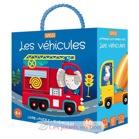 Book and Puzzle Vehicles SJ-305571 Sassi Junior 1