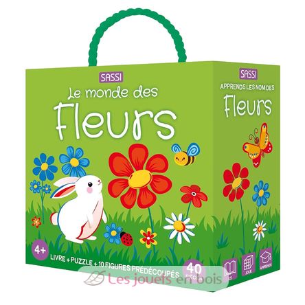Book and Puzzle Flowers SJ-313798 Sassi Junior 1