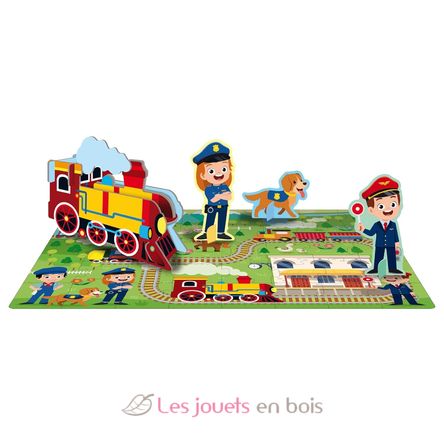 Book and Puzzle Trains SJ-329119 Sassi Junior 2