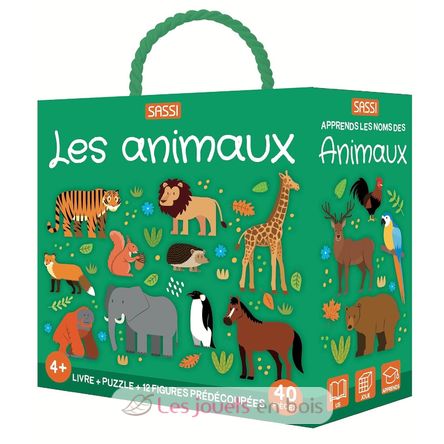 Book and Puzzle Animals SJ-355361 Sassi Junior 1