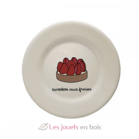 Children's plate with strawberry tartlet 20cm PJ-SB965T Petit Jour 1