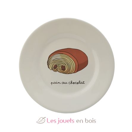 Children's plate with pain au chocolat 20cm PJ-SB967T Petit Jour 1