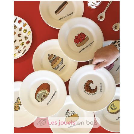 Children's plate with pain au chocolat 20cm PJ-SB967T Petit Jour 3