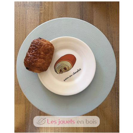 Children's plate with pain au chocolat 20cm PJ-SB967T Petit Jour 2
