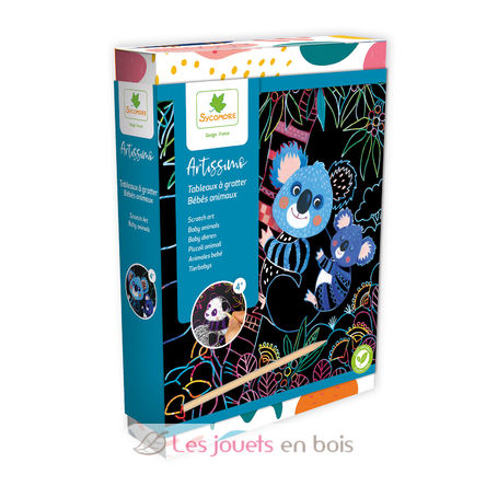 Scratch Art Baby animals SYCREA010 Sycomore 1