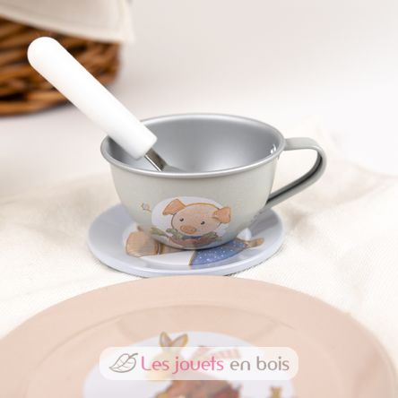 Tin tea set in a basket Friends EG540062 Egmont Toys 4