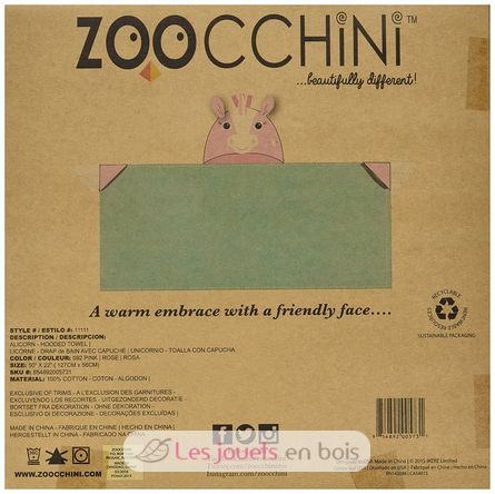 Kids Hooded towel Allie the alicorn ZOO-122-001-012 Zoocchini 5