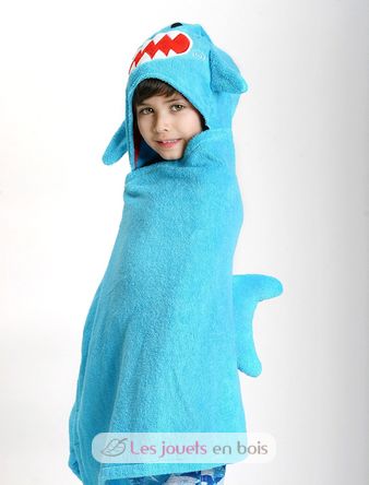 Kids Hooded towel Sherman the Shark ZOO-122-001-009 Zoocchini 3