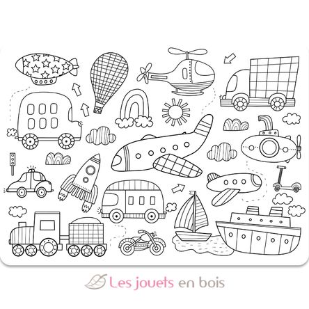 Coloring Placemat - Vehicles UL7143 Ulysse 4