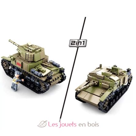 Army WWII - Medium Italian Tank 2in1 SL-M38-B0711 Sluban 3