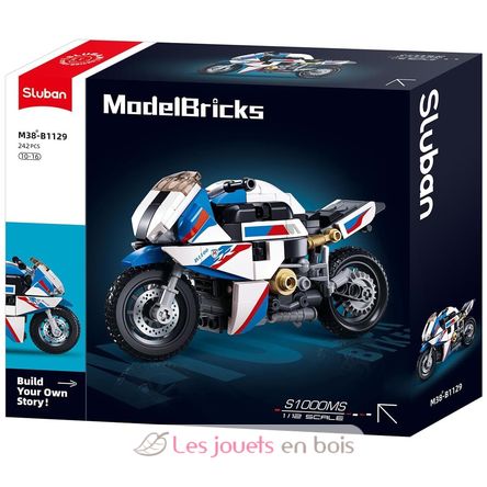 Model Bricks - Racing motorcycle SL-M38-B1129 Sluban 1