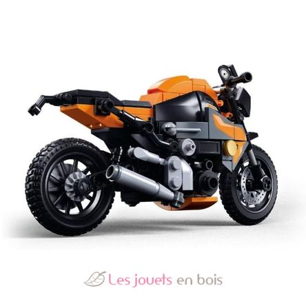 Model Bricks - Orange motorcycle SL-M38-B1130 Sluban 3