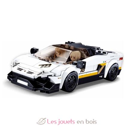 Model Bricks - Italian super car white SL-M38-B0957 Sluban 2