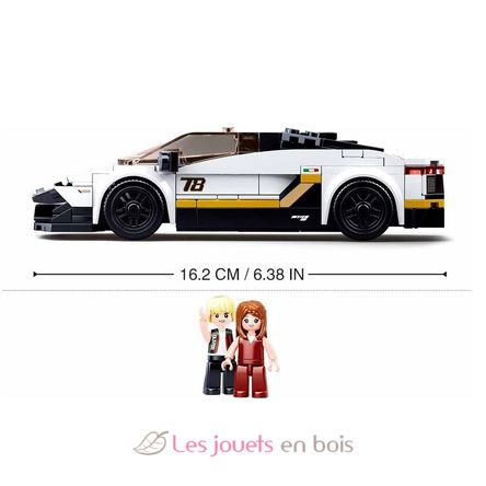 Model Bricks - Italian super car white SL-M38-B0957 Sluban 5