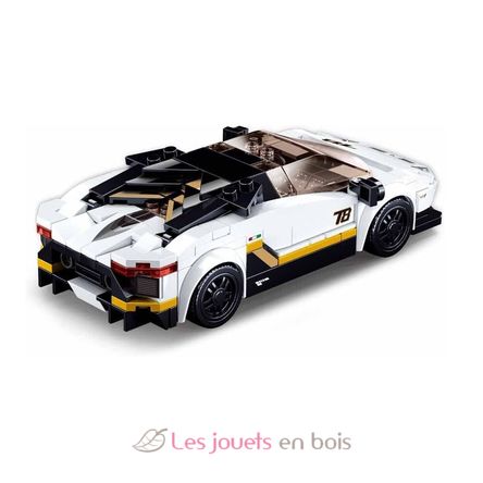 Model Bricks - Italian super car white SL-M38-B0957 Sluban 3