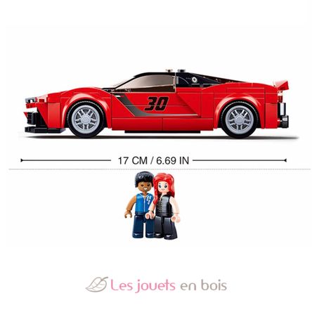 Model Bricks - Italian super car red SL-M38-B0955 Sluban 5