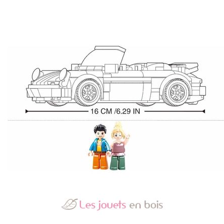 Model Bricks - German sports car yellow SL-M38-B1097 Sluban 5