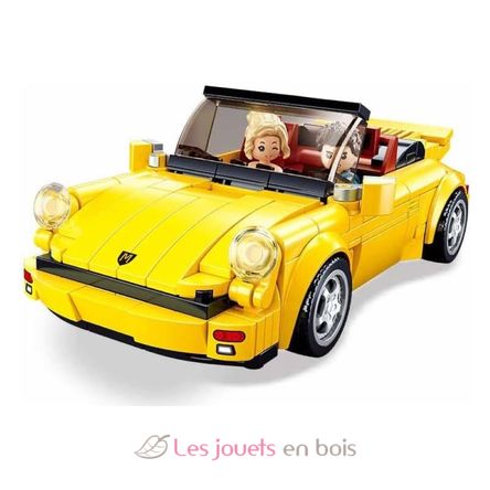 Model Bricks - German sports car yellow SL-M38-B1097 Sluban 2