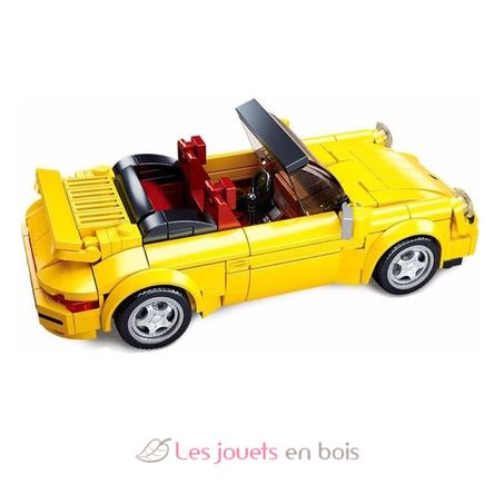 Model Bricks - German sports car yellow SL-M38-B1097 Sluban 3